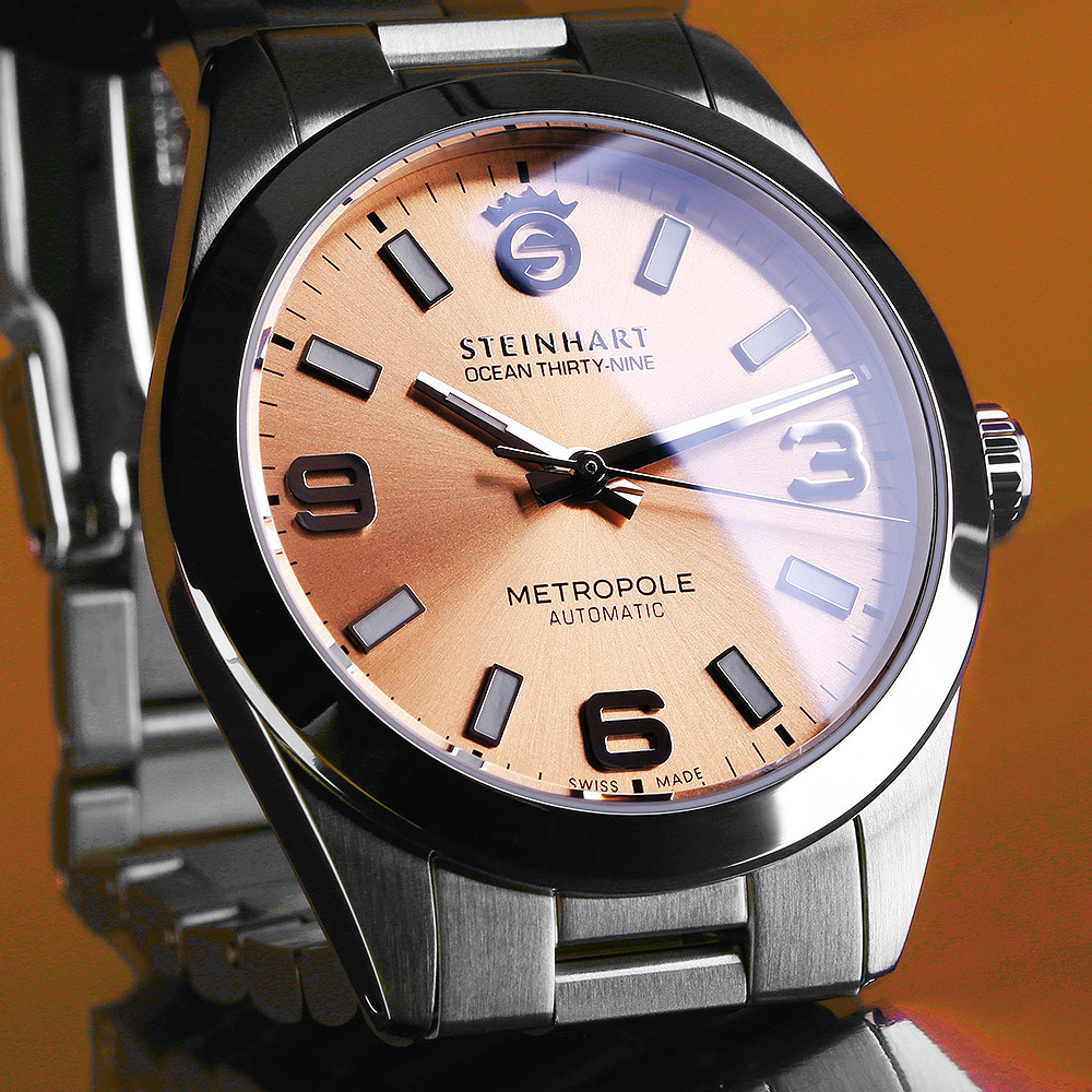Steinhart Ocean 39 Metropole Champagne 39mm Automatic SW200-1 Men's Diver Watch 103-1344