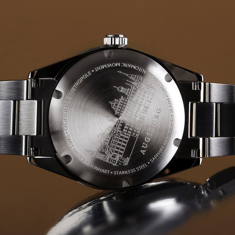 Steinhart Ocean 39 Metropole Champagne 39mm Automatic SW200-1 Men's Diver Watch 103-1344