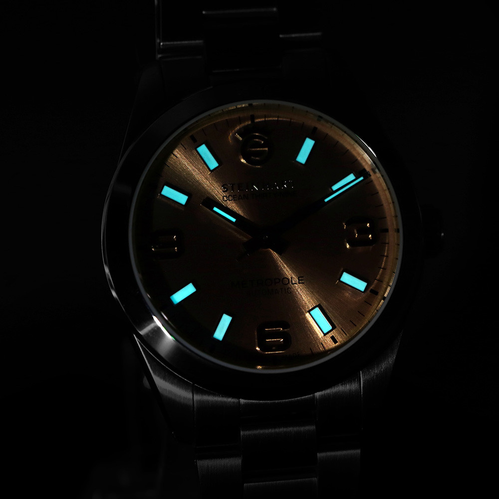 Steinhart Ocean 39 Metropole Champagne 39mm Automatic SW200-1 Men's Diver Watch 103-1344