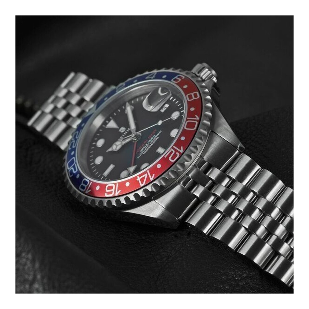 Steinhart Ocean One GMT BLUE-RED.2 Diver Watch Men 42mm Automatic Pepsi 103-0857