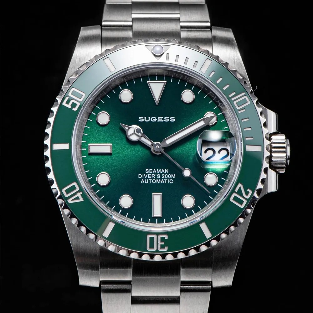 Sugess Sub Hulk Homage 40mm Automatic Seiko NH35A WR200 Men's Diver Watch Sugess Sub Hulk Homage 40mm Automatic Seiko NH35A WR200 Men's Diver Watch