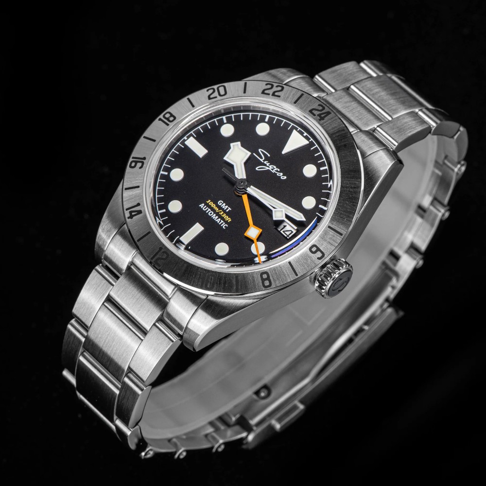 Sugess Heritage 431 BB GMT 39.5" Automatic Men Watch NH34 WR100 S431-Black