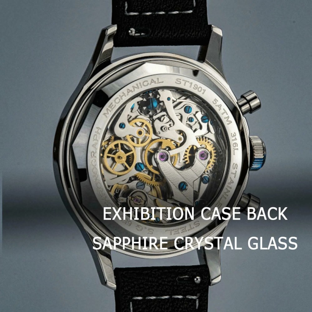 Sugess Chrono Heritage SUPAN003GN/SN V2 38mm WR50 Men Watch Manual 387B-1963