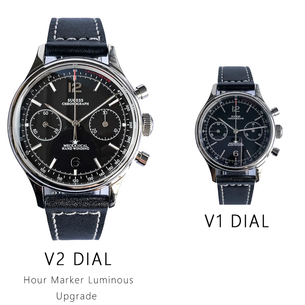 Sugess Chrono Heritage SUPAN003GN/SN V2 38mm WR50 Men Watch Manual 387B-1963