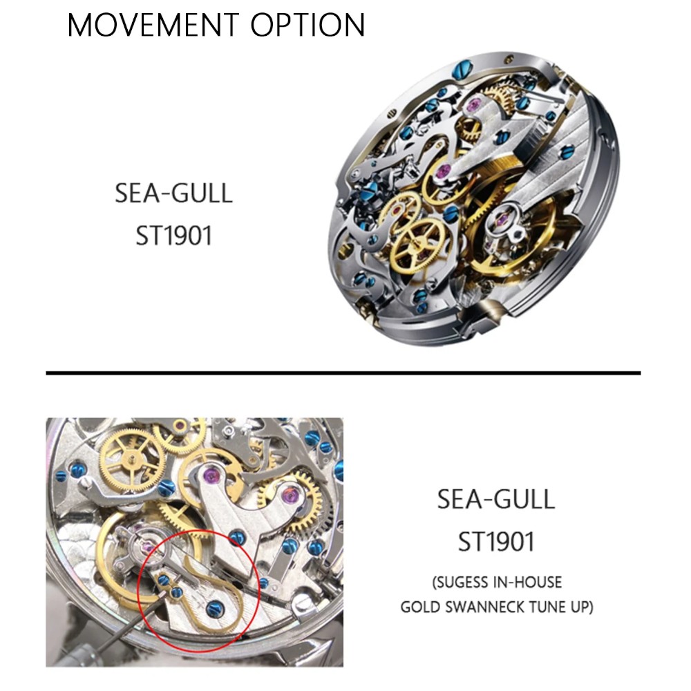 Sugess Chrono Heritage SUPAN003GN/SN V2 38mm WR50 Men Watch Manual 387B-1963