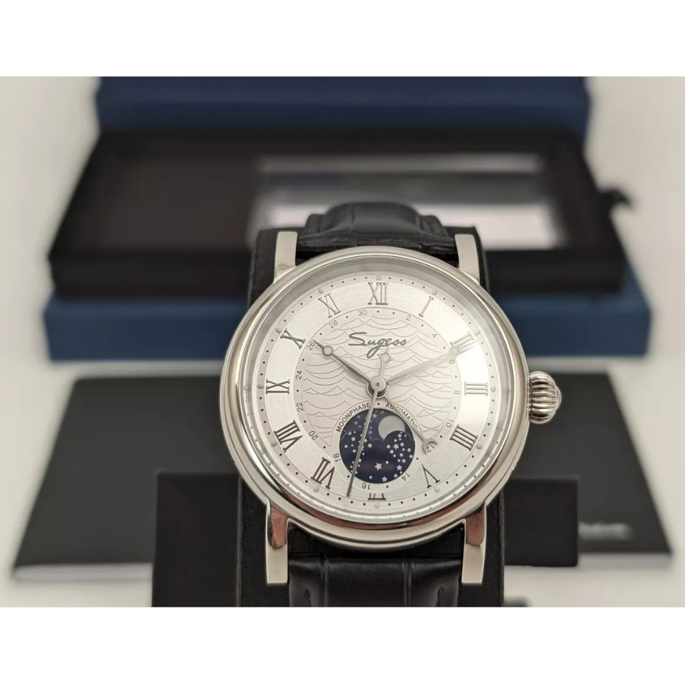 Sugess MoonPhase Master SU2108SZ 40mm Men Watch Automatic ST2108 WR50 2108