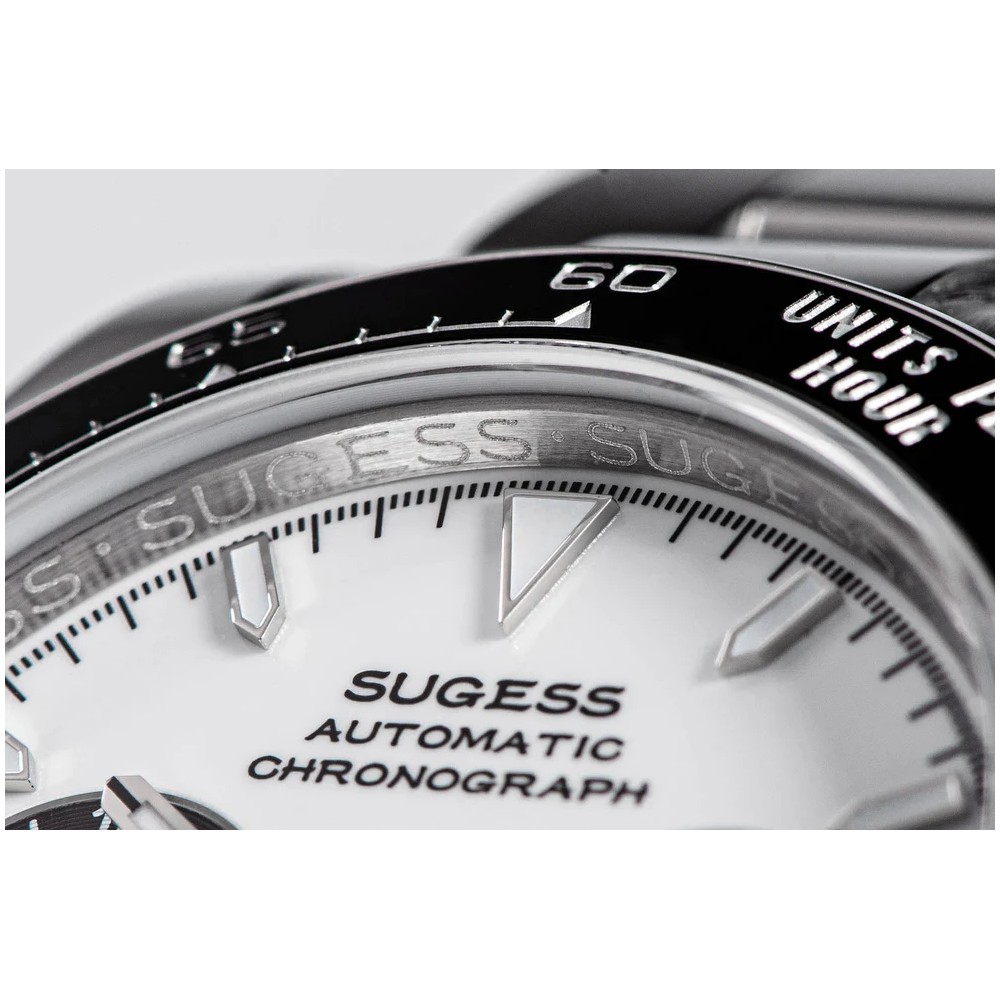 Sugess Chrono Racing 39mm Auto WR 5 ATM Men Watch Oyster S418-2.002.S