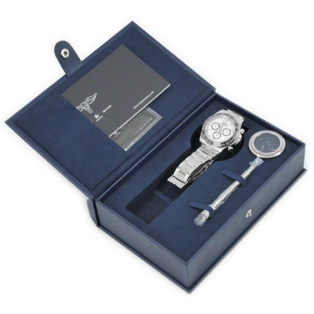 Sugess Chrono Racing 39mm Auto WR 5 ATM Men Watch Oyster S418-2.002.S