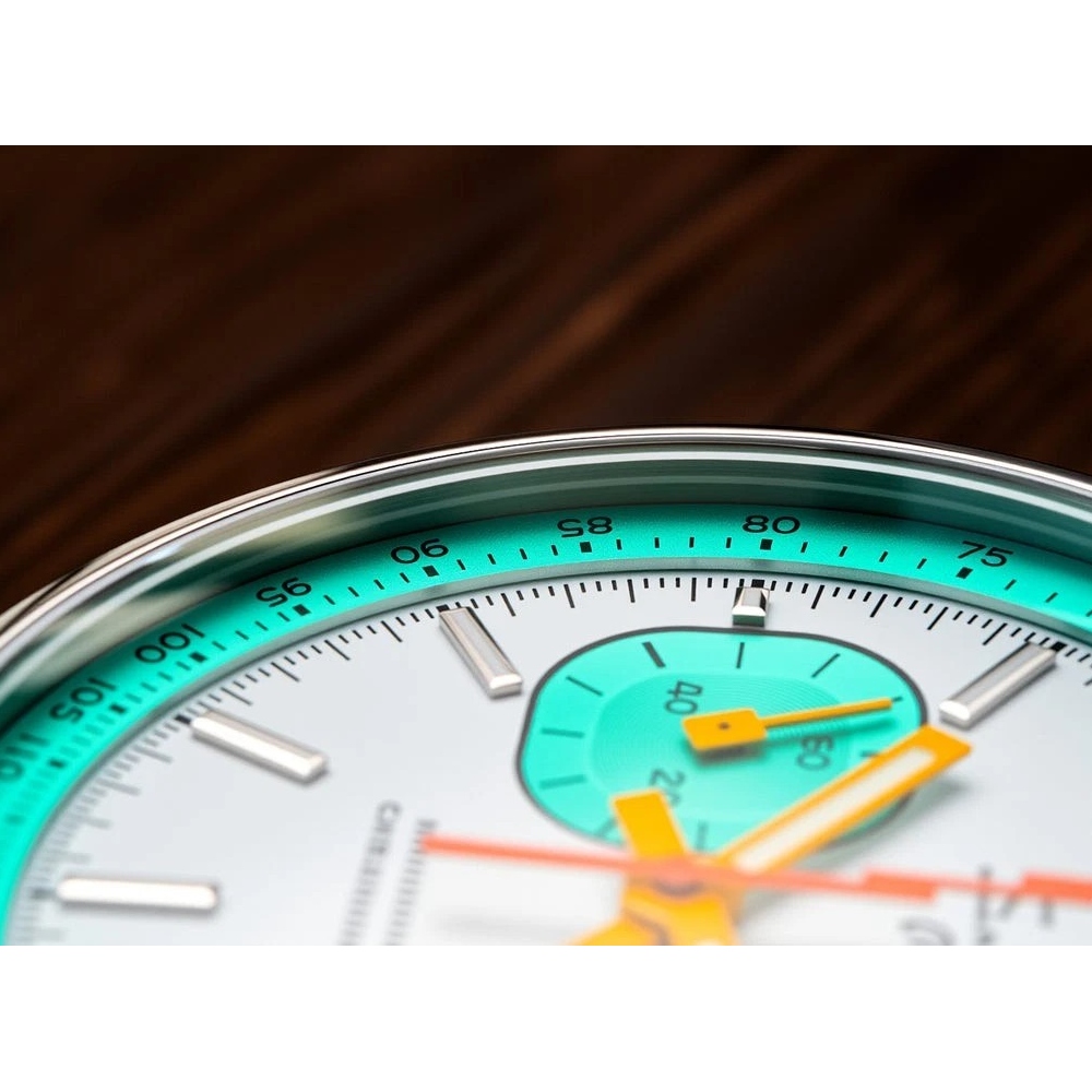 Sugess Chrono Heritage Men Chronograph Watch Teal Green Panda Sapphire S387.02.T