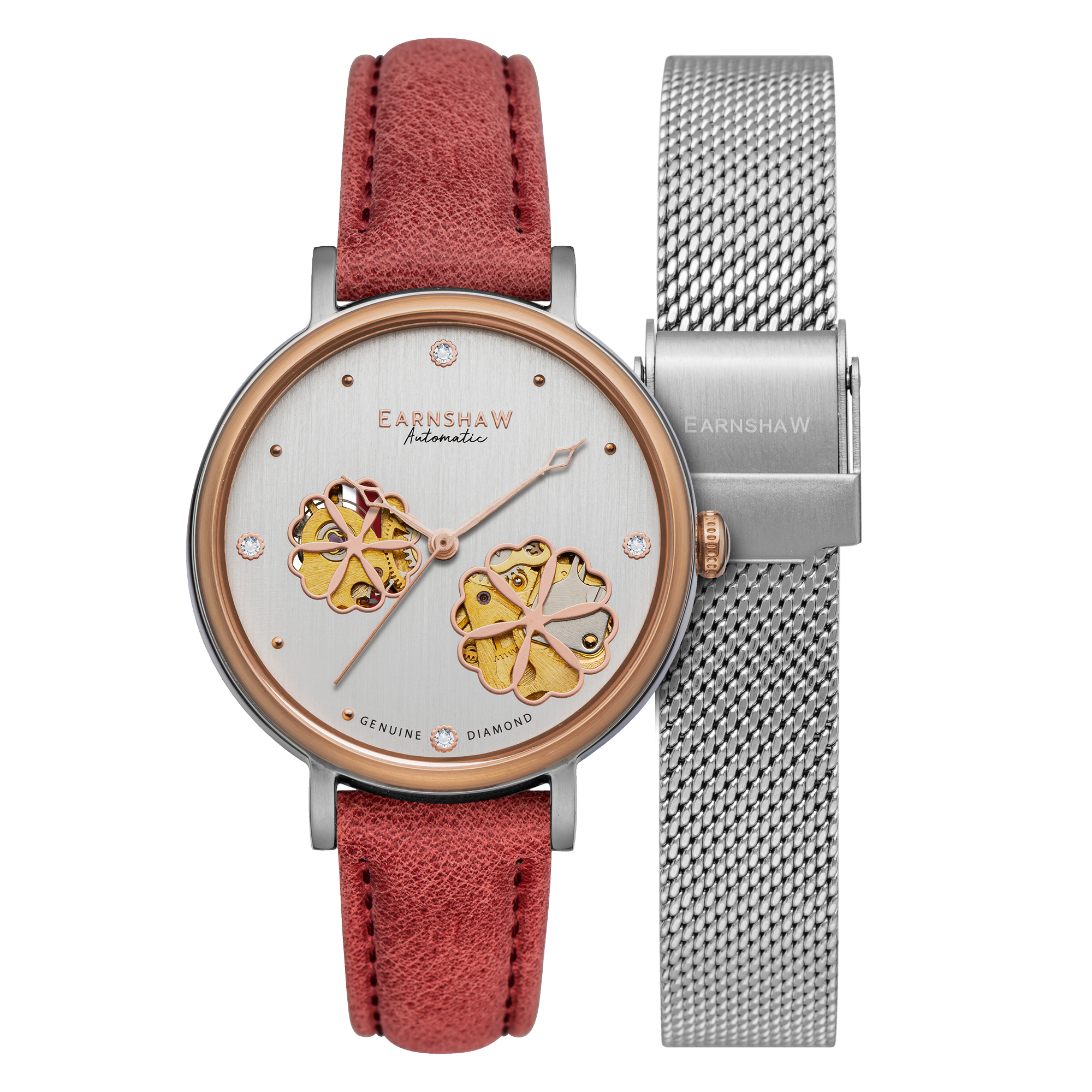 Thomas Earnshaw 34mm Women's Automatic Watch NIGHTINGALE DIAMOND ES-8158-05