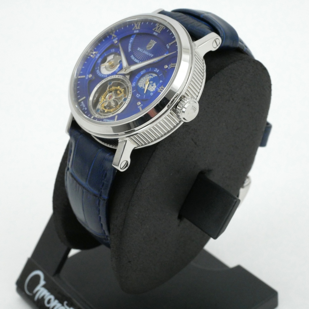 WALDHOFF Ultramatic 42.5mm Royal Blue Tourbillon Men's Watch MW705D WALDHOFF Ultramatic 42.5mm Royal Blue Tourbillon Men's Watch MW705D