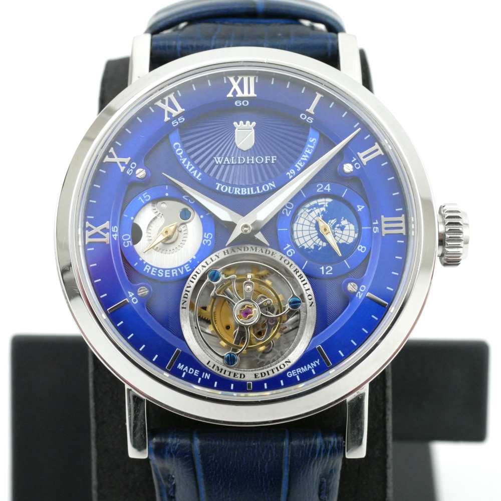WALDHOFF Ultramatic 42.5mm Royal Blue Tourbillon Men's Watch MW705D WALDHOFF Ultramatic 42.5mm Royal Blue Tourbillon Men's Watch MW705D