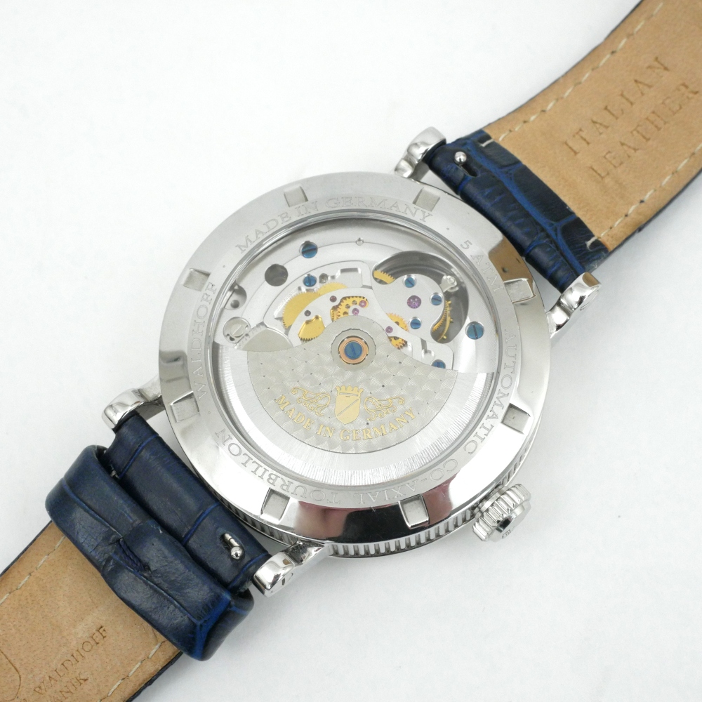 WALDHOFF Ultramatic 42.5mm Royal Blue Tourbillon Men's Watch MW705D WALDHOFF Ultramatic 42.5mm Royal Blue Tourbillon Men's Watch MW705D