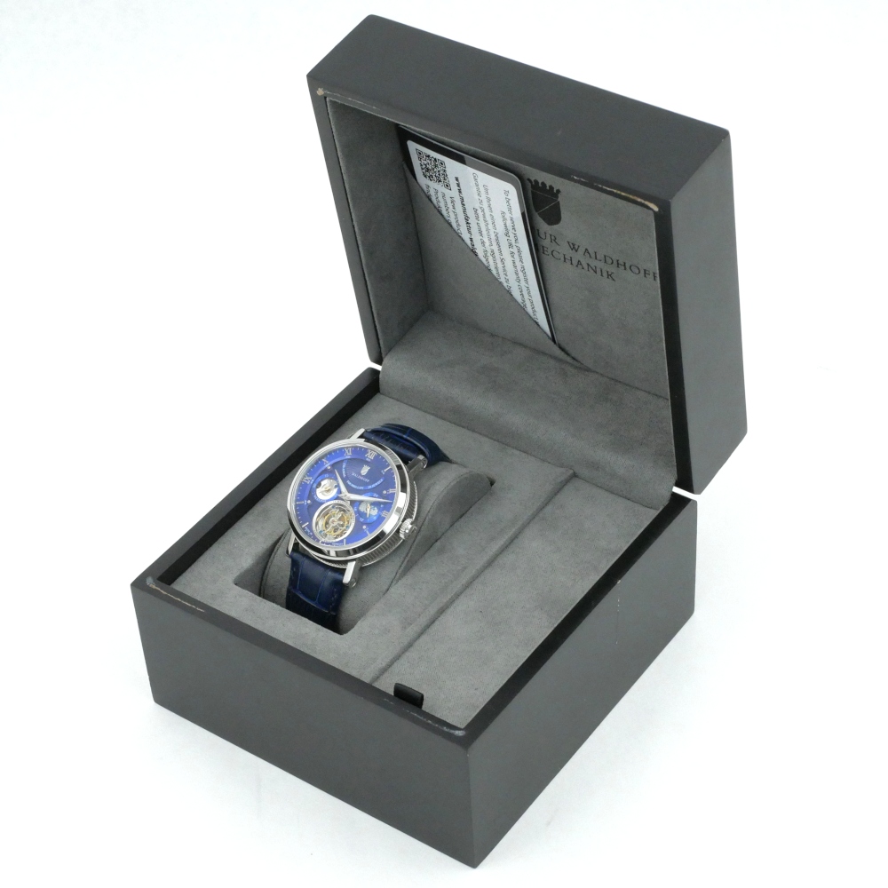 WALDHOFF Ultramatic 42.5mm Royal Blue Tourbillon Men's Watch MW705D