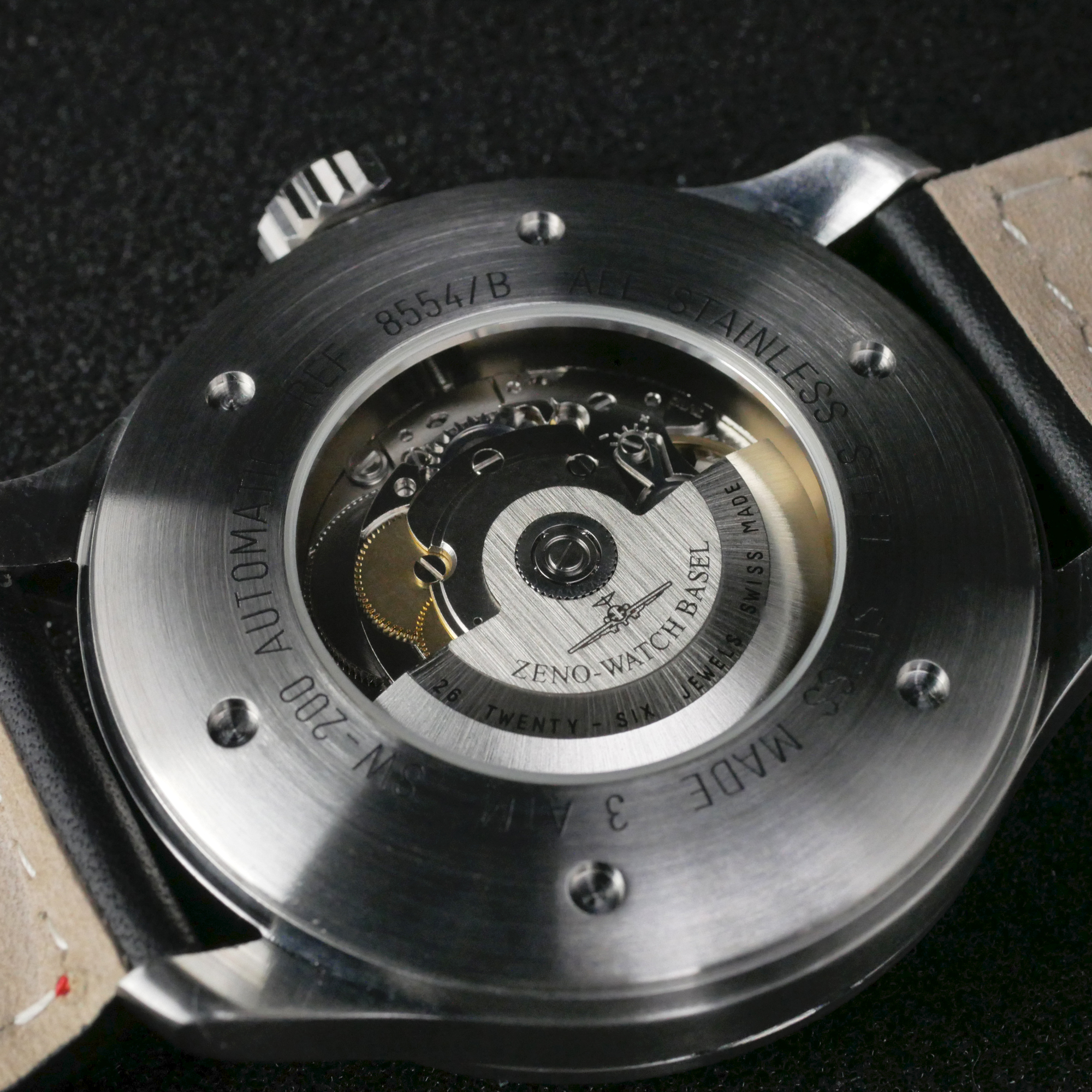 Zeno-Watch Basel OS Pilot Minute bezel ring Automatic Swiss Men's Watch 47.5mm 3ATM 8554B-a1-7 Zeno-Watch Basel OS Pilot Minute bezel ring Automatic Swiss Men's Watch 47.5mm 3ATM 8554B-a1-7