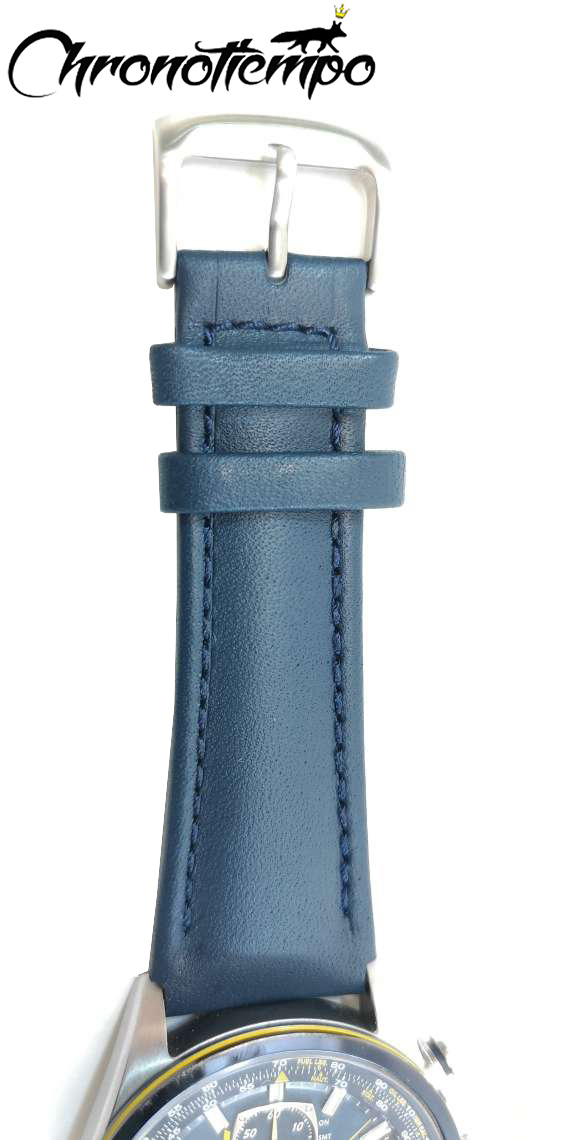 Chronotiempo watch Band Blue Angel Genuine Leather Strap for Citizen Watches AT8020 JY8078 JY8070 with 23mm lugs Chronotiempo watch Band Blue Angel Genuine Leather Strap for Citizen Watches AT8020 JY8078 JY8070 with 23mm lugs