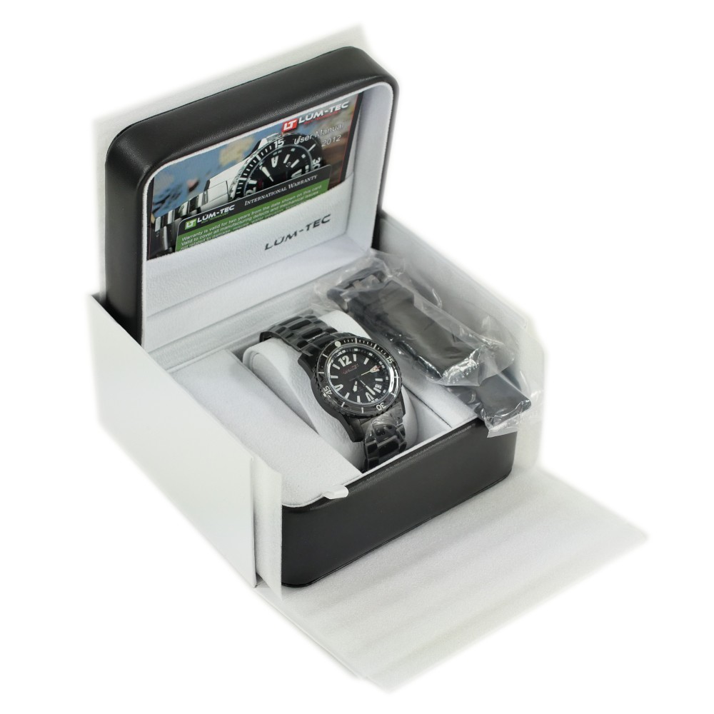 Lum-Tec 300M-2XL Men Watch 45mm Automatic Diver Two Straps 300m WR