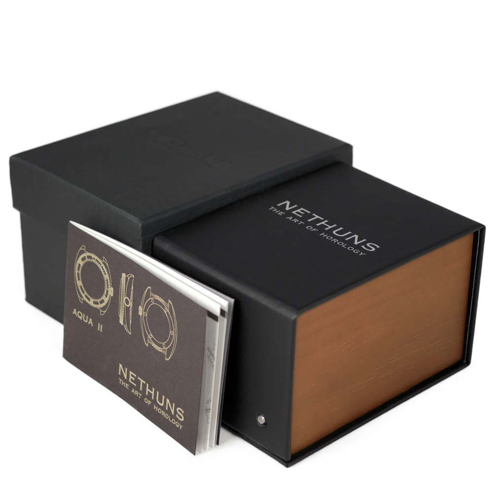 Nethuns Aqua II Steel 44mm Automatic Diver Men Watch WR 300m Dial Black A2S320