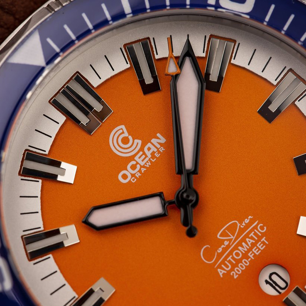 Ocean Crawler Core Automatic Diver Men's Watch 44mm Blue Bezel/Orange Dial Ocean Crawler Core Automatic Diver Men's Watch 44mm Blue Bezel/Orange Dial