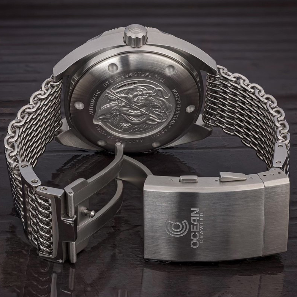 Ocean Crawler Core Automatic Diver Men's Watch 44mm Blue Bezel/Orange Dial Ocean Crawler Core Automatic Diver Men's Watch 44mm Blue Bezel/Orange Dial