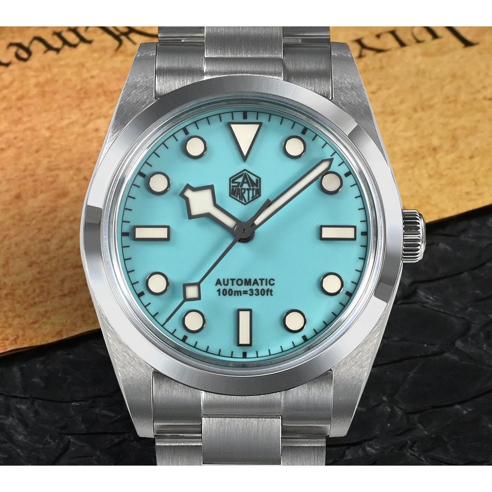 San Martin Diving SN021-G-B3 36mm Automatic Tiffany Blue Dial Diver Watch San Martin Diving SN021-G-B3 36mm Automatic Tiffany Blue Dial Diver Watch