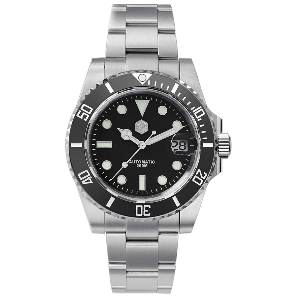 San Martin SN017-G 40.5mm Black Automatic Submariner Diver Watch San Martin SN017-G 40.5mm Black Automatic Submariner Diver Watch